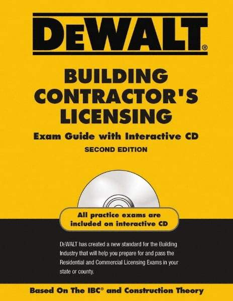 DeWALT - Building Contractors Licensing Exam Guide with CD-ROM Publication with CD-ROM, 2nd Edition - by American Contracotrs Exam Services, Pal Publications, 2008 - Apex Tool & Supply