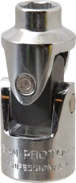 Proto - 3/8" Drive, Standard Hand Socket - 6 Points, 1-3/4" OAL, Alloy Steel, Chrome Finish - Apex Tool & Supply