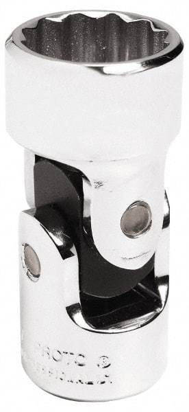 Proto - 3/8" Drive, Standard Hand Socket - 12 Points, 2-3/32" OAL, Alloy Steel, Chrome Finish - Apex Tool & Supply