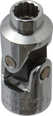 Proto - 1/2", 3/8" Drive, Standard Hand Socket - 12 Points, 1-3/4" OAL, Alloy Steel, Chrome Finish - Apex Tool & Supply