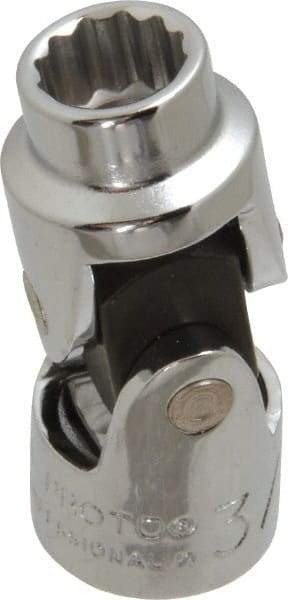 Proto - 3/8", 3/8" Drive, Standard Hand Socket - 12 Points, 1-3/4" OAL, Alloy Steel, Chrome Finish - Apex Tool & Supply