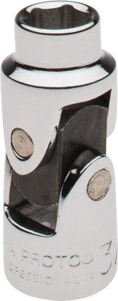 Proto - 3/8", 3/8" Drive, Standard Hand Socket - 6 Points, 1-3/4" OAL, Alloy Steel, Chrome Finish - Apex Tool & Supply