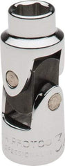 Proto - 3/8", 3/8" Drive, Standard Hand Socket - 6 Points, 1-3/4" OAL, Alloy Steel, Chrome Finish - Apex Tool & Supply
