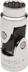Proto - 3/8" Drive, Standard Hand Socket - 12 Points, 1-3/4" OAL, Alloy Steel, Chrome Finish - Apex Tool & Supply