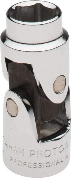 Proto - 3/8" Drive, Standard Hand Socket - 6 Points, 1-3/4" OAL, Alloy Steel, Chrome Finish - Apex Tool & Supply