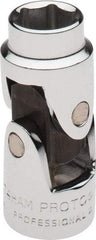 Proto - 3/8" Drive, Standard Hand Socket - 6 Points, 1-3/4" OAL, Alloy Steel, Chrome Finish - Apex Tool & Supply