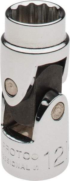 Proto - 3/8" Drive, Standard Hand Socket - 12 Points, 1-3/4" OAL, Alloy Steel, Chrome Finish - Apex Tool & Supply