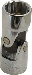 Proto - 9/16", 3/8" Drive, Standard Hand Socket - 12 Points, 1-27/32" OAL, Alloy Steel, Chrome Finish - Apex Tool & Supply