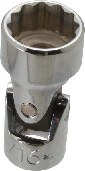 Proto - 11/16", 3/8" Drive, Standard Hand Socket - 12 Points, 2" OAL, Alloy Steel, Chrome Finish - Apex Tool & Supply