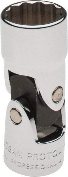 Proto - 3/8" Drive, Standard Hand Socket - 12 Points, 2" OAL, Alloy Steel, Chrome Finish - Apex Tool & Supply