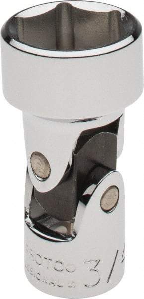 Proto - 3/4", 3/8" Drive, Standard Hand Socket - 6 Points, 2" OAL, Alloy Steel, Chrome Finish - Apex Tool & Supply