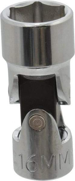 Proto - 3/8" Drive, Standard Hand Socket - 6 Points, 2" OAL, Alloy Steel, Chrome Finish - Apex Tool & Supply