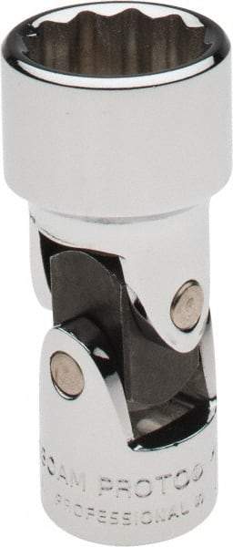 Proto - 3/8" Drive, Standard Hand Socket - 12 Points, 2-3/32" OAL, Alloy Steel, Chrome Finish - Apex Tool & Supply