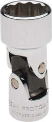 Proto - 3/8" Drive, Standard Hand Socket - 12 Points, 2-3/32" OAL, Alloy Steel, Chrome Finish - Apex Tool & Supply