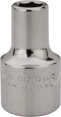 Proto - 5/16", 1/2" Drive, Standard Hand Socket - 6 Points, 1-31/64" OAL, Alloy Steel, Chrome Finish - Apex Tool & Supply