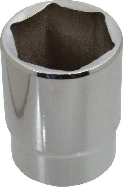 Proto - 1/2" Drive, Standard Hand Socket - 6 Points, 1-3/4" OAL, Alloy Steel, Chrome Finish - Apex Tool & Supply