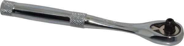 Proto - 1/4" Drive Pear Head Aerospace Ratchet - Chrome Finish, 6-11/16" OAL, 45 Gear Teeth, Standard Head - Apex Tool & Supply