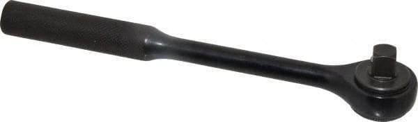 Proto - 3/8" Drive Round Head Standard Ratchet - Black Oxide Finish, 7-3/8" OAL, 72 Gear Teeth, Standard Head - Apex Tool & Supply