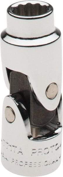 Proto - 1/4", 1/4" Drive, Standard Hand Socket - 12 Points, 1-25/64" OAL, Alloy Steel, Chrome Finish - Apex Tool & Supply