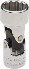 Proto - 7/16", 1/4" Drive, Standard Hand Socket - 12 Points, 1-13/32" OAL, Alloy Steel, Chrome Finish - Apex Tool & Supply