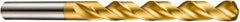DORMER - 7mm 130° High Speed Steel Jobber Drill - TiN Finish, Right Hand Cut, Spiral Flute, Straight Shank, 109mm OAL, ADX Point - Apex Tool & Supply
