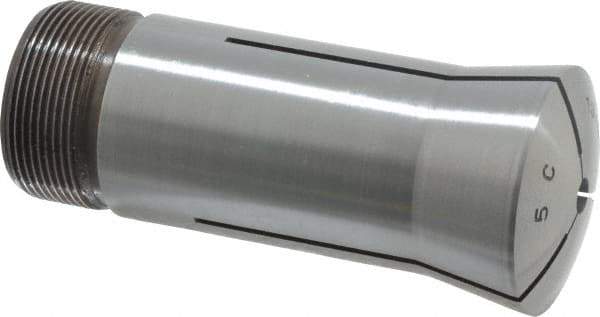 Lyndex - 13/64 Inch 5C Round Collet - 3.27 Inch Overall Length, 1.041-24 Internal Thread Size, Steel, 0.0007 Inch TIR - Exact Industrial Supply