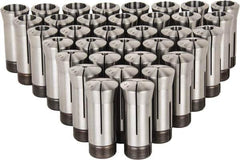 Lyndex - 35 Piece, 1/16" to 1-1/8" Capacity, 5C Round Collet Set - Increments of 1/32 Inch - Exact Industrial Supply