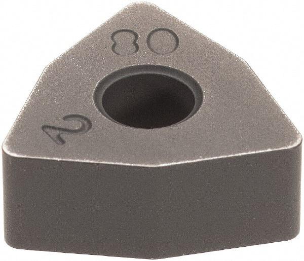 Iscar - WNMA332 Grade IC428 Carbide Turning Insert - TiC/Al2O3 Finish, 80° Trigon, 3/8" Inscr Circle, 3/16" Thick, 1/32" Corner Radius - Apex Tool & Supply