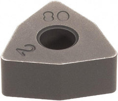 Iscar - WNMA332 Grade IC428 Carbide Turning Insert - TiC/Al2O3 Finish, 80° Trigon, 3/8" Inscr Circle, 3/16" Thick, 1/32" Corner Radius - Apex Tool & Supply