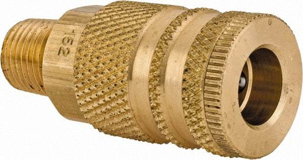 Coilhose Pneumatics - 1/4 Male NPT Industrial Pneumatic Hose Coupler - Brass, 1/4" Body Diam - Apex Tool & Supply
