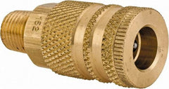 Coilhose Pneumatics - 1/4 Male NPT Industrial Pneumatic Hose Coupler - Brass, 1/4" Body Diam - Apex Tool & Supply