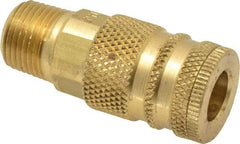Coilhose Pneumatics - 3/8 Male NPT Industrial Pneumatic Hose Coupler - Brass, 1/4" Body Diam - Apex Tool & Supply