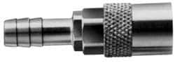 Coilhose Pneumatics - Hose Barb Moldflow Pneumatic Hose Straight Coupler (Valved) - Brass Nickel Plated, 1/4" Body Diam, 5/16" Hose ID - Apex Tool & Supply