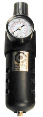 Coilhose Pneumatics - 1/4" NPT Port Compact 1 Piece Filter/Regulator FRL Unit - Zinc Bowl, 48 SCFM, 250 Max psi, 8" High, Automatic Drain - Apex Tool & Supply