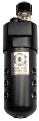 Coilhose Pneumatics - 1/4 NPT Port, 250 Max psi, Compact Lubricator - Metal Bowl with Sight Glass, Cast Aluminum Body, 23 CFM, 250°F Max, 2" Wide x 6-1/2" High - Apex Tool & Supply