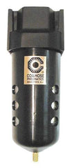 Coilhose Pneumatics - 1/2" Port, 7" High x 2-3/4" Wide, Standard FRL Filter with Polycarbonate Bowl & Automatic Drain - 127 SCFM, 150 Max psi, 120°F Max, Modular Connection, Bowl Guard, 8.5 oz Bowl Capacity - Apex Tool & Supply