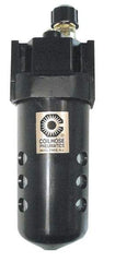 Coilhose Pneumatics - 1/2 NPT Port, 150 Max psi, Standard Lubricator - Polycarbonate Bowl, Cast Aluminum Body, 160 CFM, 120°F Max, 2-3/4" Wide x 8" High - Apex Tool & Supply