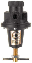Coilhose Pneumatics - 1 NPT Port, 160 CFM, Cast Aluminum Heavy-Duty T-Handle Regulator - 0 to 200 psi Range, 250 Max psi Supply Pressure, 1/4" Gauge Port Thread, 5" Wide x 8-1/2" High - Apex Tool & Supply
