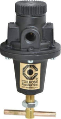 Coilhose Pneumatics - 3/8 NPT Port, 40 CFM, Cast Aluminum Heavy-Duty T-Handle Regulator - 0 to 125 psi Range, 250 Max psi Supply Pressure, 1/4" Gauge Port Thread, 3" Wide x 5-1/2" High - Apex Tool & Supply