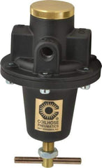 Coilhose Pneumatics - 1/2 NPT Port, 80 CFM, Cast Aluminum Heavy-Duty T-Handle Regulator - 0 to 125 psi Range, 250 Max psi Supply Pressure, 1/4" Gauge Port Thread, 4" Wide x 7" High - Apex Tool & Supply