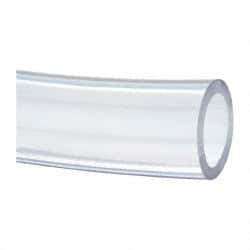 Made in USA - 1-1/4" ID x 1-3/4" OD, 1/4" Wall Thickness, Cut to Length (50' Standard Length) PVC Tube - Clear, 45 Max psi, 68 Shore A Hardness - Apex Tool & Supply
