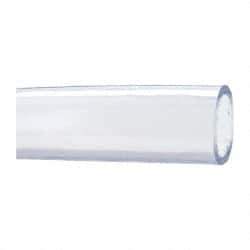 Made in USA - 1-1/2" ID x 1-7/8" OD, 3/16" Wall Thickness, Cut to Length (50' Standard Length) PVC Tube - Clear, 26 Max psi, 68 Shore A Hardness - Apex Tool & Supply