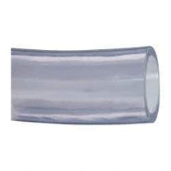 Made in USA - 2" ID x 2-1/2" OD, 1/4" Wall Thickness, Cut to Length (50' Standard Length) PVC Tube - Clear, 35 Max psi, 68 Shore A Hardness - Apex Tool & Supply