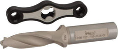 Iscar - 0.551 to 0.587" Diam, 3xD, 1.65" Max Depth, 5/8" Shank Diam, 4.27" OAL, Replaceable Tip Drill - IDK, IDM, IDN, IDP Insert, DSM Toolholder, Series ChamDrillJet - Apex Tool & Supply