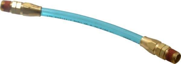 Coilhose Pneumatics - 1/4" ID 1/2' Long Lead-In Whip Hose - MNPT Swivel x MNPT Swivel Ends, 140 Working psi, -20 to 165°F, 1/4" Fitting, - Apex Tool & Supply