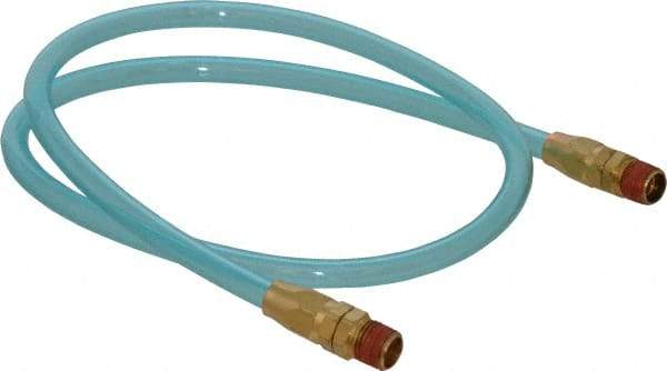 Coilhose Pneumatics - 1/4" ID 3' Long Lead-In Whip Hose - MNPT Swivel x MNPT Swivel Ends, 140 Working psi, -20 to 165°F, 1/4" Fitting, - Apex Tool & Supply