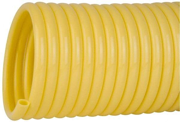 Coilhose Pneumatics - 3/8" ID, 100' Long, Yellow Nylon Coiled & Self Storing Hose - 165 Max psi, No Fittings - Apex Tool & Supply