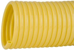 Coilhose Pneumatics - 3/8" ID, 100' Long, Yellow Nylon Coiled & Self Storing Hose - 165 Max psi, No Fittings - Apex Tool & Supply
