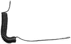 Coilhose Pneumatics - 3/8" ID, 3/8 Thread, 15' Long, Neon Green Polyurethane Coiled & Self Storing Hose - 115 Max psi, Male Swivel x Male Swivel with Strain Relief - Apex Tool & Supply