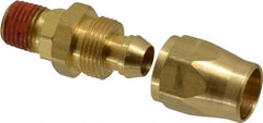Coilhose Pneumatics - 1/4 NPT, Brass Reusable Hose Male Swivel Fitting - 3/8" Hose ID x 1/2" Hose OD - Apex Tool & Supply
